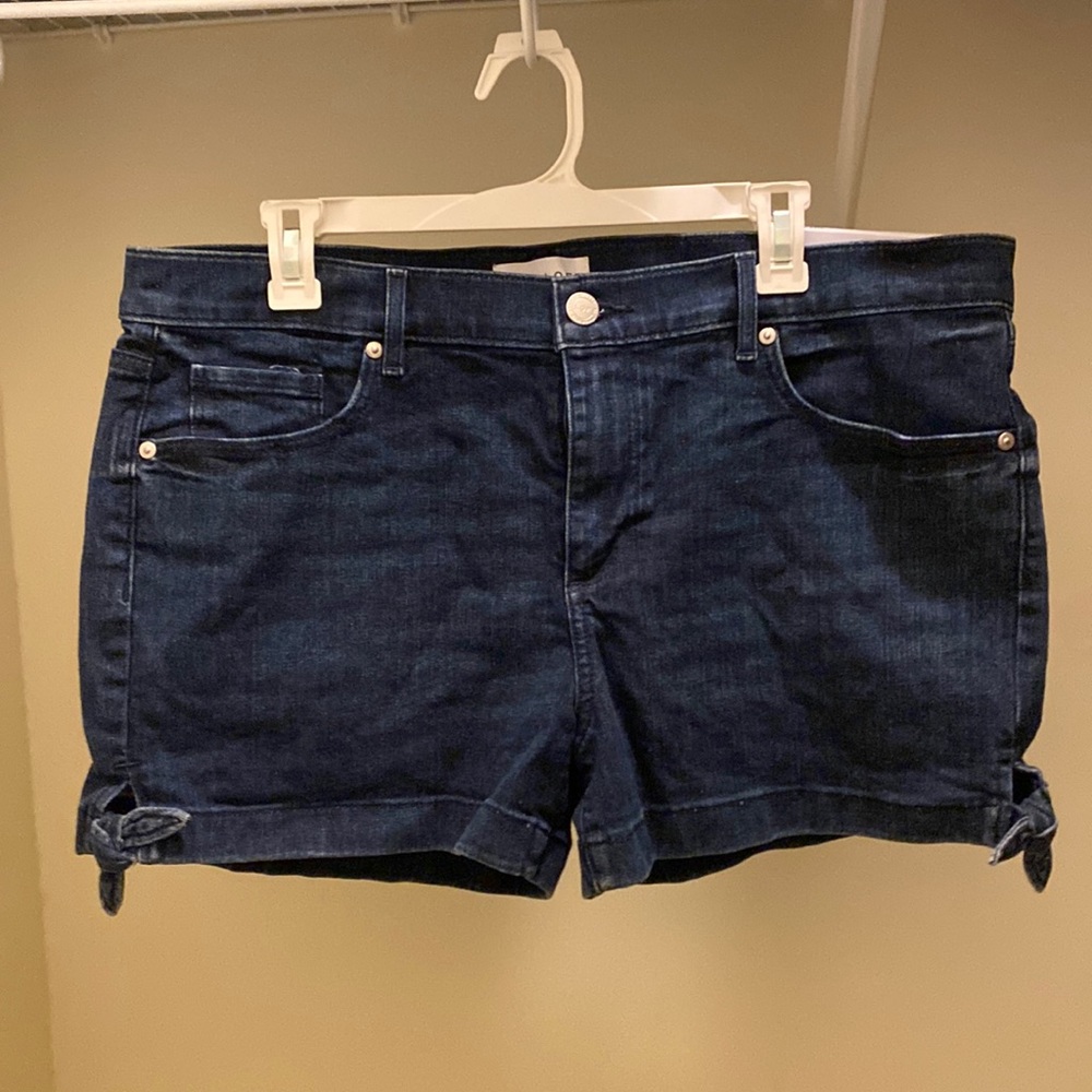 LOFT Dark Blue Jean Shorts Size 32/14